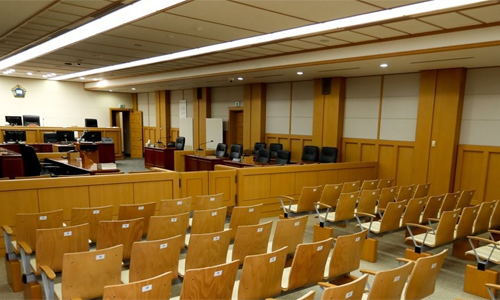 제주시 제주지방법원 법정 모습. 연합뉴스