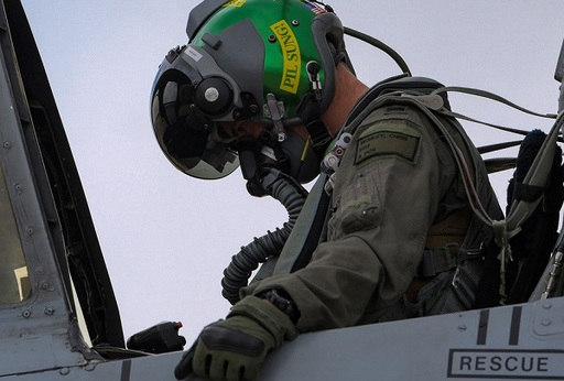 오산공군기지에서 근무하는 미국 공군 A-10 공격기 조종사가 쓴 헬멧에 ‘필승(Pil Sung)’이란 한국 공군의 경례 구호가 적혀 있다. 미 국방부 홈페이지