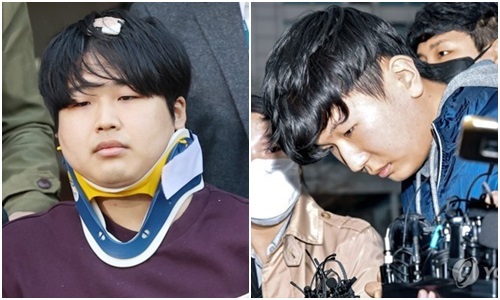 문형욱 이전에 신상이 공개된 ‘박사’ 조주빈(왼쪽)과 공범 ‘부따’ 강훈. 연합뉴스