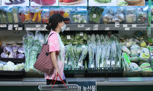 지난 9일 한 대형마트에서 시민이 장을 보고 있다. 연합뉴스