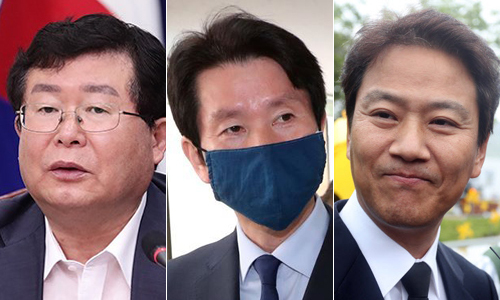 왼쪽부터 설훈, 이인영, 임종석.