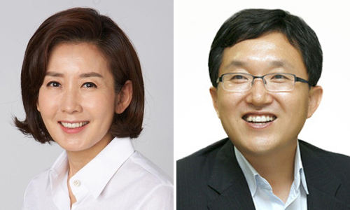 나경원(왼쪽), 김용태
