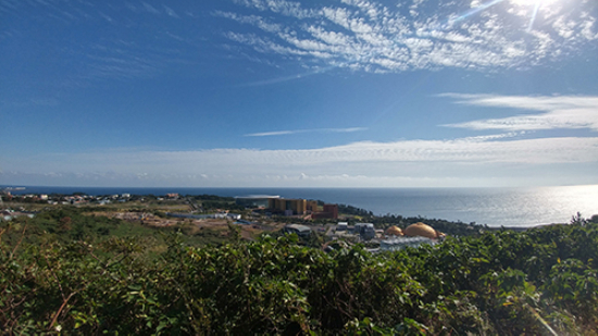 베릿네오름에서 내려다본 서귀포시.
