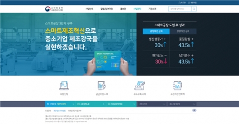 스마트공장 사업관리시스템 홈페이지/사진=중소벤처기업부