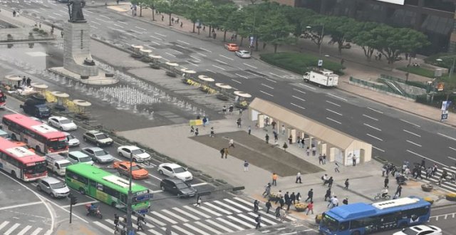 사진=서울시 제공/광화문 세월호 천막 18일 철거