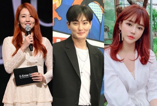 왼쪽부터 KBS 아나운서 출신 방송인 오정연, 그룹 H.O.T. 출신 강타, 레이싱모델 우주안. 사진=스포츠동아·동아닷컴 DB, 우주안 인스타그램