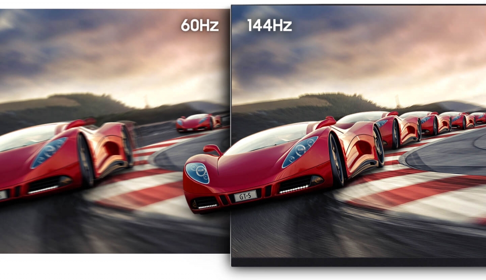 최대 주사율 144Hz를 지원하는 게이밍 모니터이다.