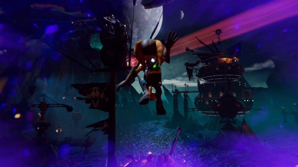 라쳇이 로딩 없이 차원을 이동하는 장면은 매우 충격적이다.