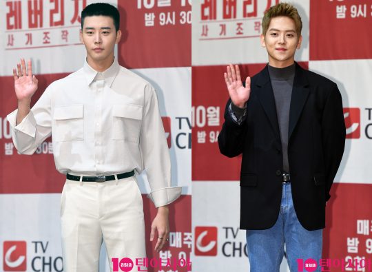 사기단의 인간 병기 로이 류 역의 배우 김권(왼쪽)과 천재 해커 정의성 역의 여회현. /조준원 기자 wizard333@