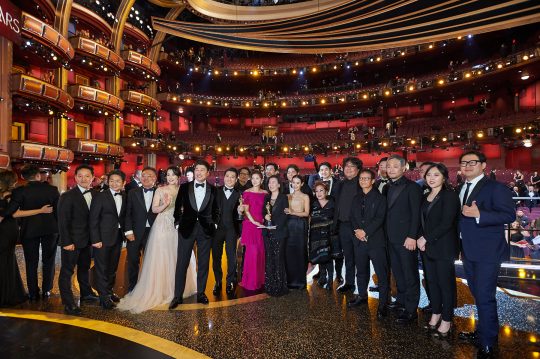 아카데미 시상식에 참석한 ‘기생충’의 주역들. /사진제공=A.M.P.A.S.