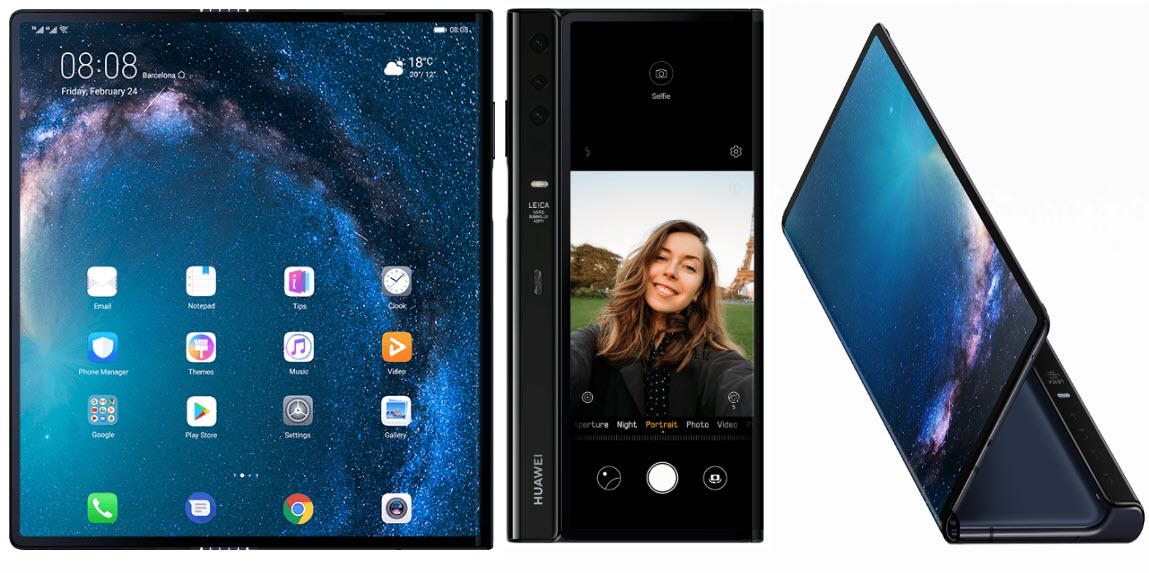 화웨이의 폴더블 폰인 메이트X(사진=화웨이)