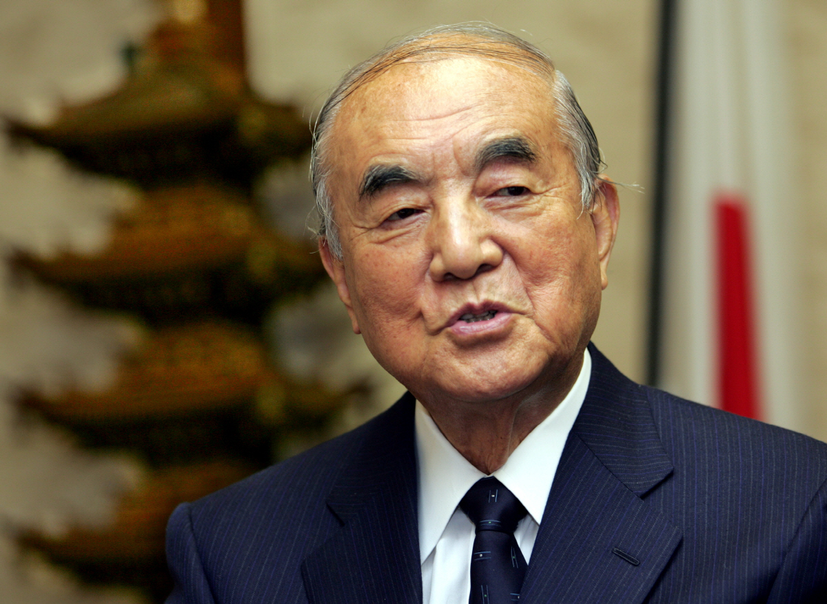 나카소네 야스히로 전 일본 총리. 로이터연합뉴스