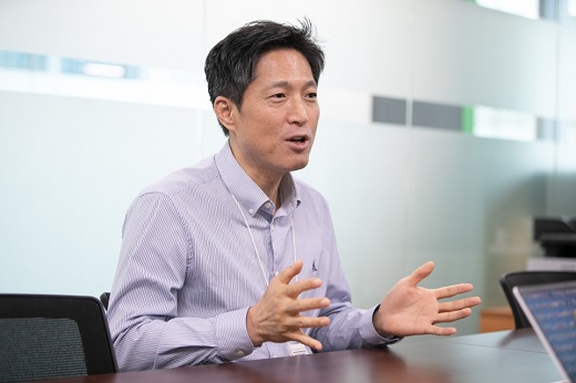 김석환 위메이드 트리 대표가 비즈니스워치와 인터뷰하고있다. /사진=이명근 기자 qwe123@