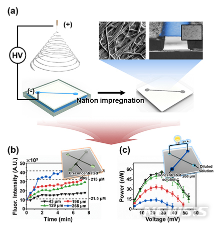 [포항=뉴시스] 강진구 기자 = 포스텍(총장 김무환)은 기계공학과 김동성 교수, 김준현 석사, 박상민 박사(현 부산대학교 기계공학부 교수) 연구팀이 미세유체 장치에 원하는 형상과 두께의 나노다공성 막을 손쉽게 제작할 수 있는 공정을 개발했다고 8일 밝혔다.사진은 연구 관련 이미지.(사진=포스텍 제공) 2020.06.08.  photo@newsis.com