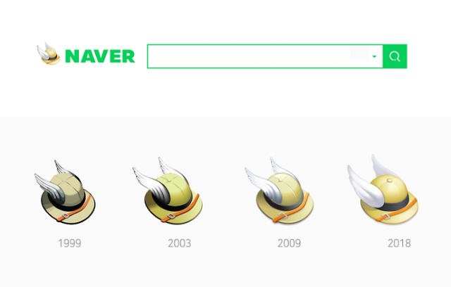 네이버 날개 달린 모자 변천사