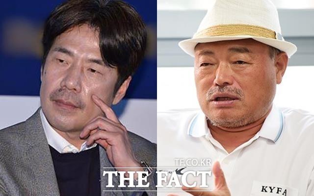 오달수(왼쪽)와 김흥국(오른쪽)은 언론이 터뜨린 '미투의 직격탄'을 맞고 영화와 방송 등 모든 연예활동을 중단했다. /더팩트 DB