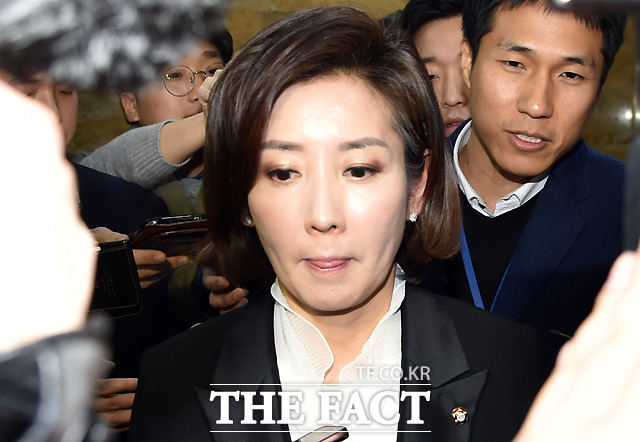 나경원 원내대표는 당 원내대표 경선에 세 차례 출마해 선출됐다. 지난 2016년 12월 16일 서울 여의도 국회에서 새누리당 원내대표 및 정책위원회의장 선출 의원총회 당시 나 원내대표. /이새롬 기자