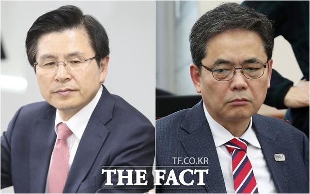 김학의 전 법무부 차관 '별장 성접대 의혹' 당시 법무부 장관이었던 황교안 한국당 대표와 청와대 민정수석이었던 곽상도 한국당 의원. /뉴시스