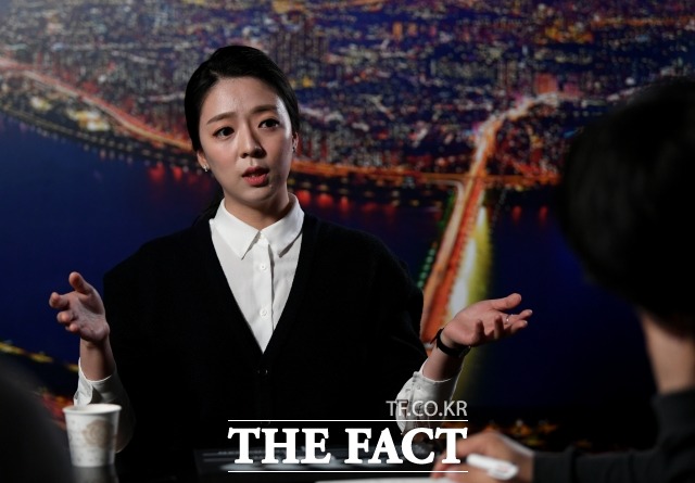 배현진 위원장은 '홍준표 키즈' '홍준표 라인' 등의 꼬리표와 관련해 "왜 라인을 타야 하냐"고 반문했다. /이효균 기자