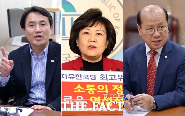 5·18 망언 3인 왼쪽부터 김진태·김순례·이종명 의원. /더팩트DB