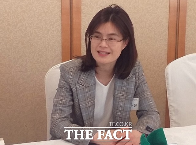 이수진 압타바이오 대표는 29일 IPO 간담회에서 "코스닥 상장을 통해 글로벌 난치성 치료제 선도기업으로 도약하겠다"고 포부를 밝혔다. /여의도=지예은 기자