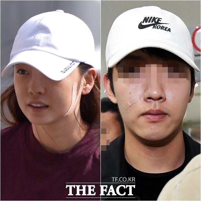 구하라(왼쪽)은 전 남자친구 최종범과 법정 공방을 이었다. /문병희 기자