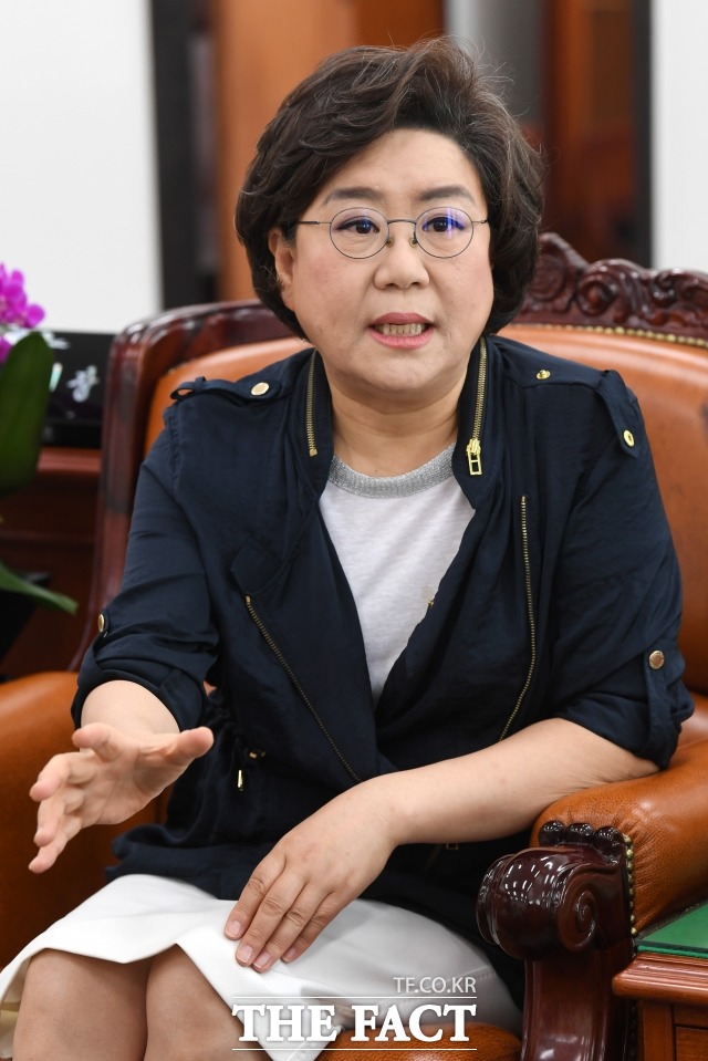 국회 정보위원장인 이혜훈 의원은 남북미 판문점 회동과 관련해 "진전이 없다면 오히려 없느니만 못한 이벤트"라며 비핵화 진전이 필수적이라고 강조했다. /남용희 기자