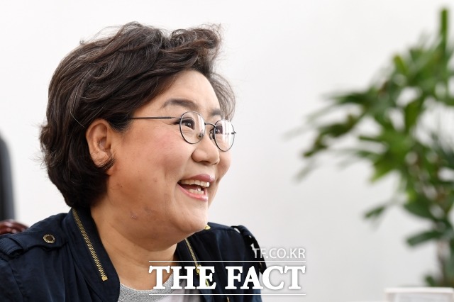 이혜훈 의원은 "보수통합은 필요하지만 먼저는 보수가 개혁돼야 한다"고 힘주어 말했다. /남용희 기자