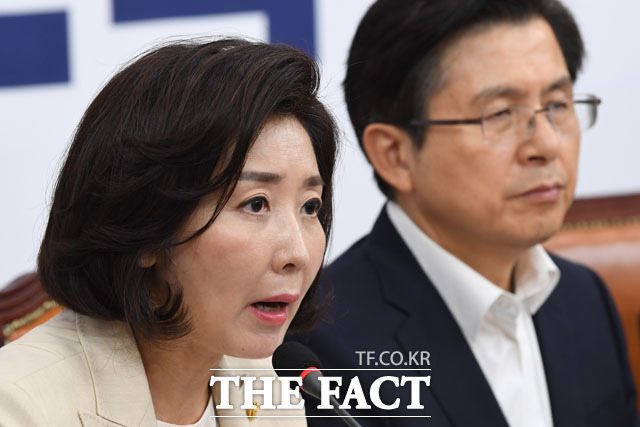 박순자 의원은 나경원 원내대표를 향해 "가십적인 리더십"이라고 맹비난했다. /남윤호 기자