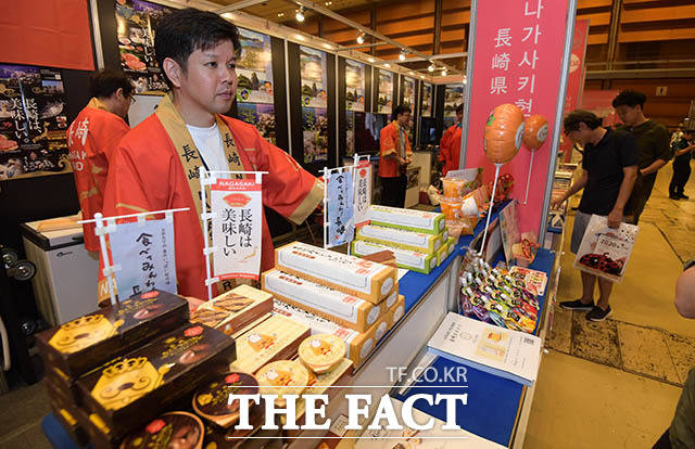 카스테라를 전시한 나가사키현 부스