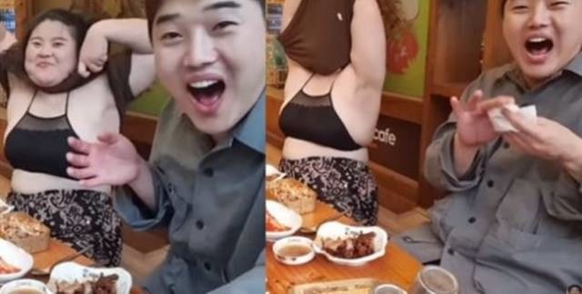 구도쉘리가 브라톱만 입고 방송을 해 문제가 된 '권혁수감성' 장면. 이 영상은 현재 삭제된 상태. /영상캡처