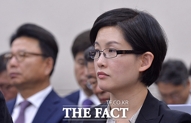 조주연 학국맥도날드 대표이사가 사퇴의사를 밝힌 것으로 확인됐다. 사진은 조주연 사장이 국정감사에 증인으로 출석한 모습. /더팩트 DB