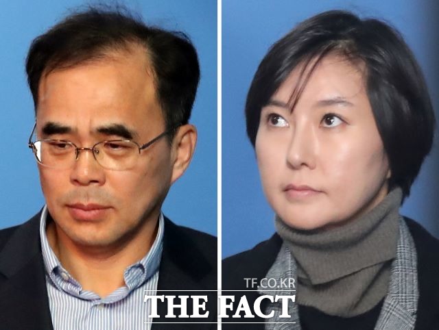 김종 전 문화체육관광부 2차관(왼쪽)과 최서원(개명 전 최순실)씨의 조카 장시호 씨(오른쪽). /뉴시스