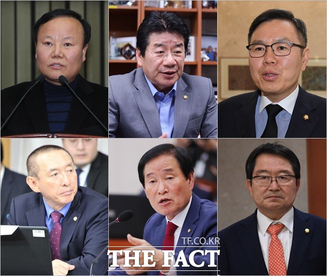 공관위 재의 결정은 끝났지만 현역 의원들의 재심 요청은 이어질 전망이다. 왼쪽 위에서부터 시계방향으로 지난 6일 발표된 미래통합당 TK지역 공천 결과 컷오프된 김재원(수도권 경선)·강석호·정태옥·백승주·곽대훈·김석기 의원. /더팩트 DB·뉴시스