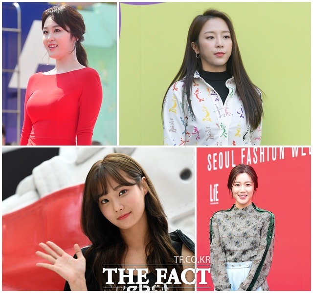 방송인 신아영, 배우 예원, 이다인, 모모랜드 연우는 N번방 박사 조주빈이 자신의 SNS를 팔로잉하고 있다는 사실에 불쾌감을 표했다. (왼쪽 위부터 시계방향) /더팩트DB