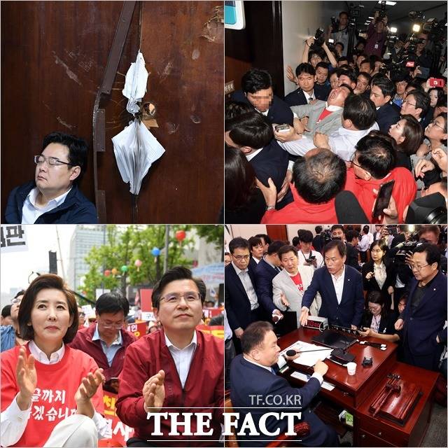 지난해 4월 선거·사법제도 개혁안 패스트트랙 지정을 놓고 여야는 국회 안팎에서 극한 대치를 이어갔다. 이 과정에서 국회 내 폭력 사태, 야당의 삭발, 단식, 장외투쟁이 지속되며 민생은 뒷전으로 밀렸다. 일각에선 "21대 국회가 20대 국회 후반기보다 상황이 더 나빠질 수 있다"는 우려도 나온다. /더팩트 DB