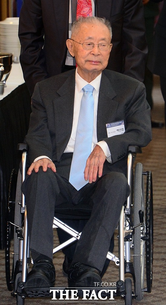 사진은 지난 2017년 한미동맹재단 창립식에 참석한 백선엽 장군 모습. /뉴시스