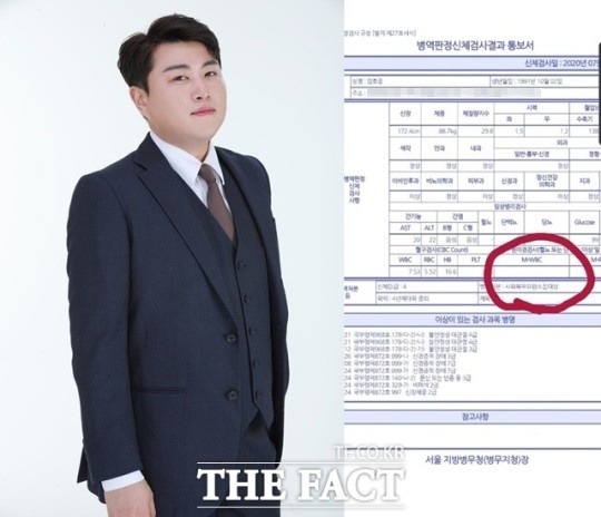 김호중은 불안정성 대관절, 신경증적 장애, 비폐색 등의 사유로 4급 판정을 받았다. /생각을 보여주는 엔터테인먼트 제공, 더팩트 DB