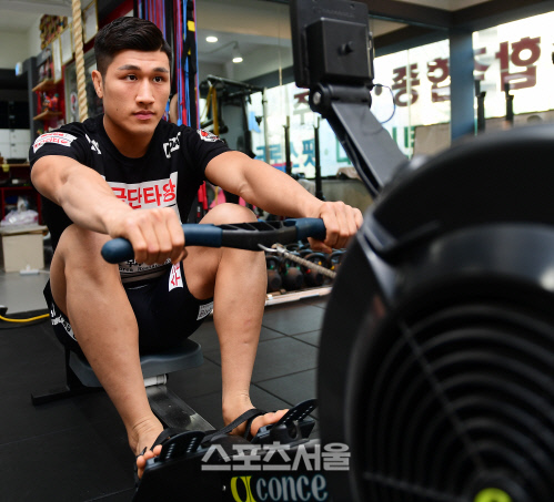 김민우가 훈련에 임하고 있다. 이주상기자 rainbow@sportsseoul.com