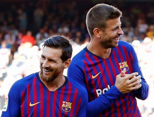 리오넬 메시(왼쪽)과 제라드 피케. 출처 | 바르셀로나 인스타그램