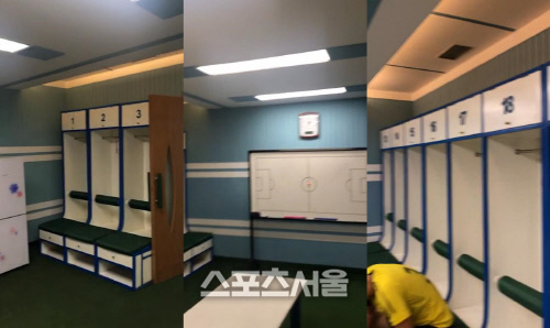 김일성경기장 라커룸 모습. 출처 | 이태민 제공