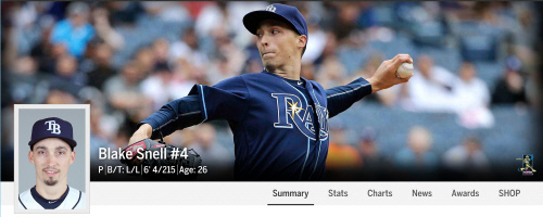 탬파베이 블레이크 스넬 | MLB.com 캡처