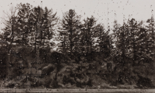 김민지, 비 오는 139km의 풍경4, 한지에 먹, 72.7x116.8cm, 2018. 제공|룬트갤러리