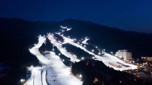 베어스타운 스키장 야경