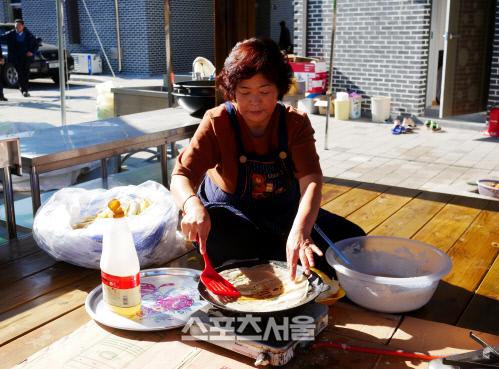 김삿갓아리랑장터 메밀배추 부침개.
