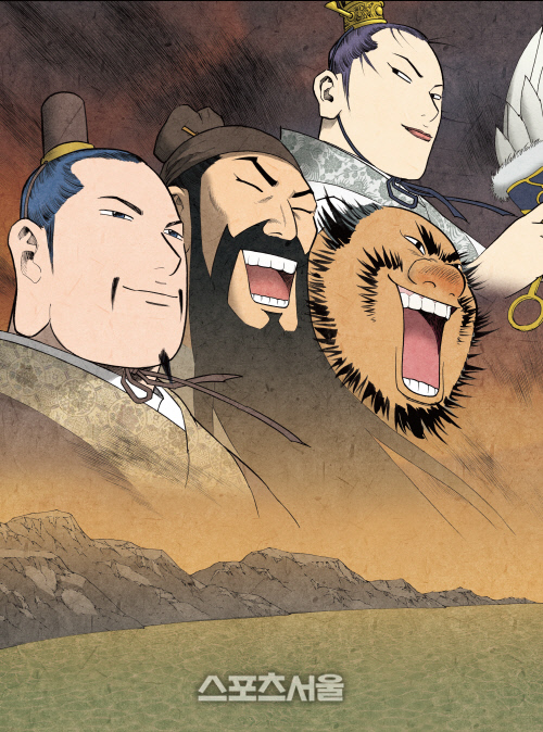 이현세의 만화 삼국지 주인공들. 제공|녹색지팡이