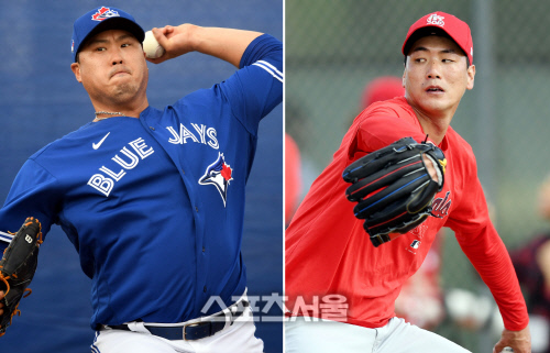 토론토 류현진(왼쪽)과 세인트루이스 김광현. 최승섭기자 | thunder@sportsseoul.com