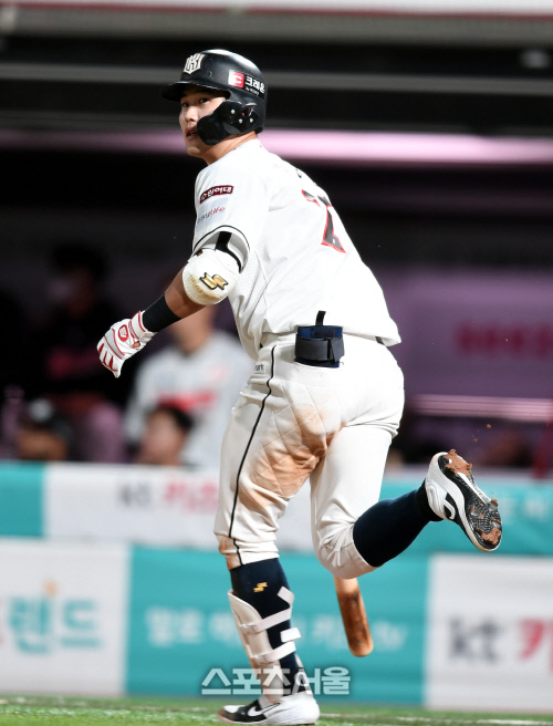 최근 날카로운 타격감을 과시 중인 KT 배정대도 각종 보호장비로 스스로를 보호하고 있다.최승섭기자 thunder@sportsseoul.com