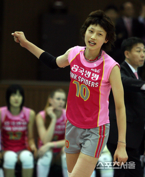흥국생명에서 뛸 당시 김연경. 제공 | 한국배구연맹