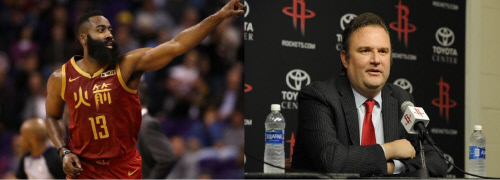 휴스턴 단장 데릴 모리(오른쪽)가 ‘홍콩 시위 지지 발언’을 한뒤 NBA는 중국의 경제적 보복을 받았다. 출처|휴스턴 로키츠(왼쪽), 포더윈